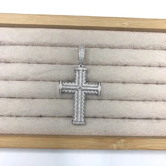 925 Sterling Silver 5.20CTMOISSANITE Cross Men’s Pendant